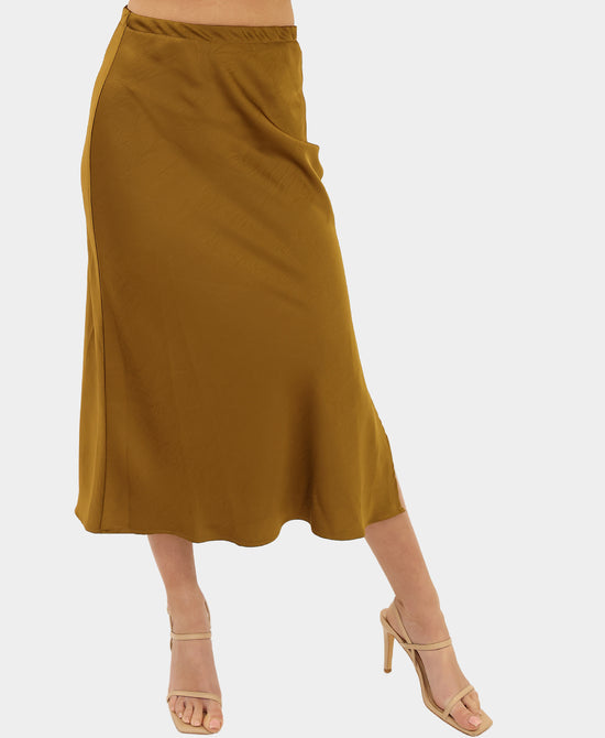 Satin Midi Skirt view 1