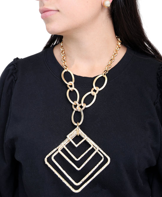 Statement Necklace & Stud Earrings Set view 