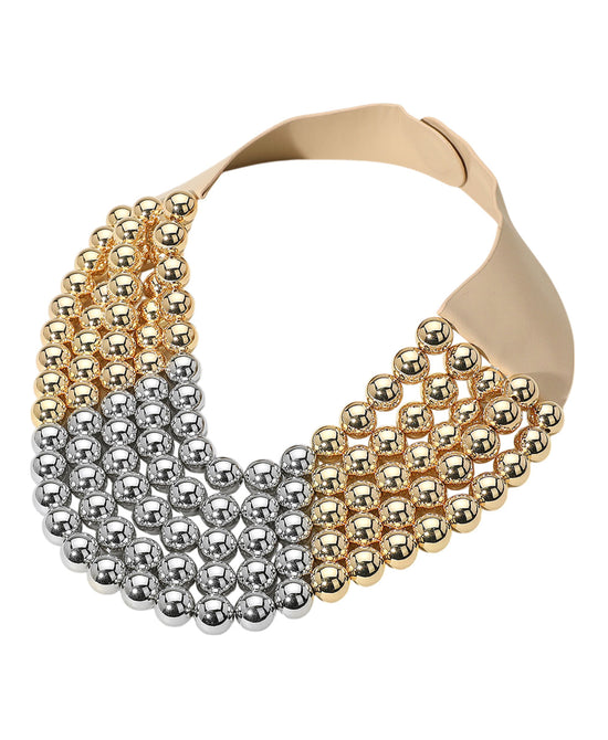 Two Tone Beaded Necklace view 