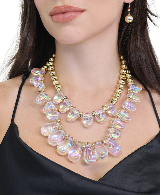 Beaded Necklace & Earrings Set view 