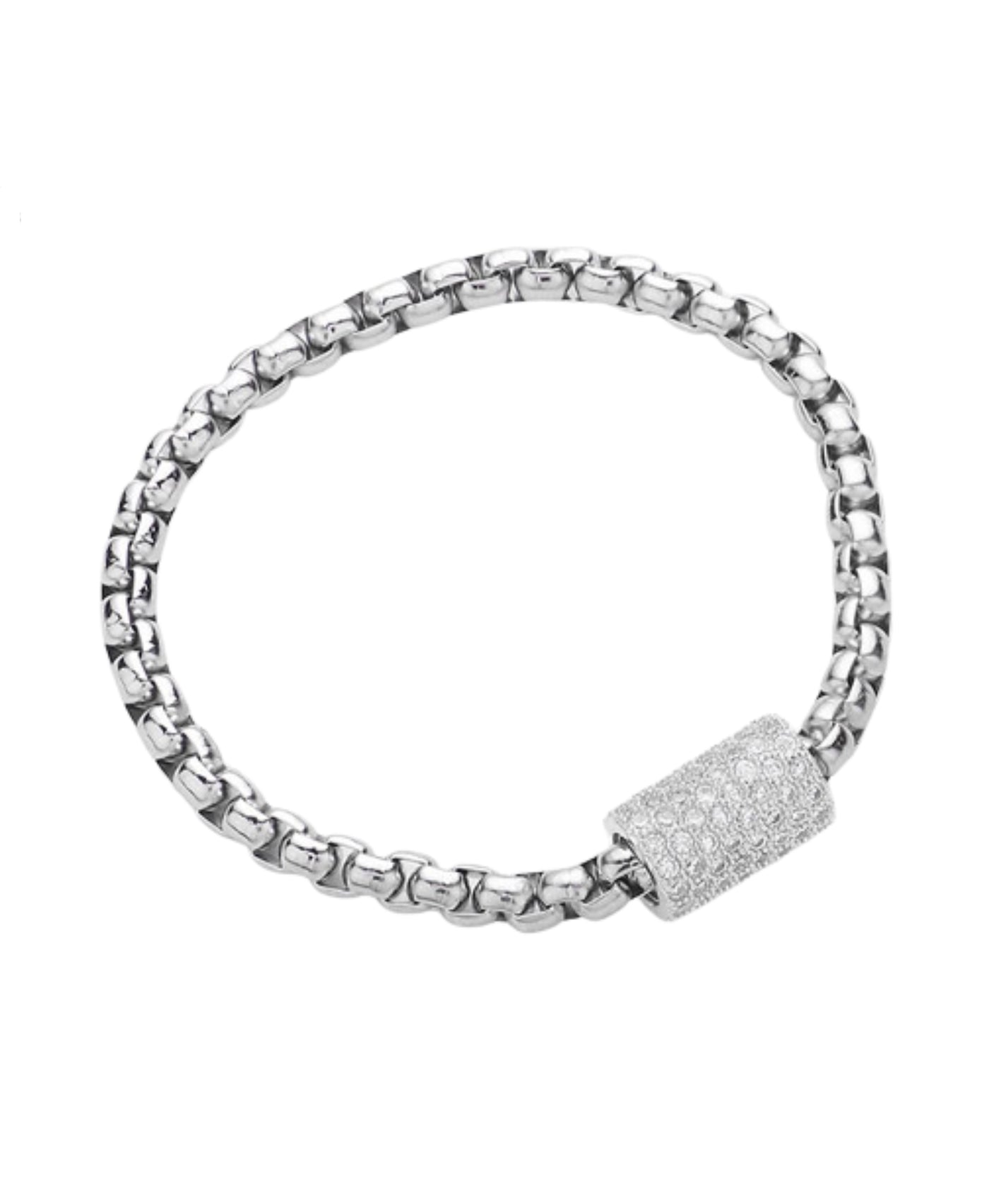 Cubic Zirconia Cylinder Bracelet