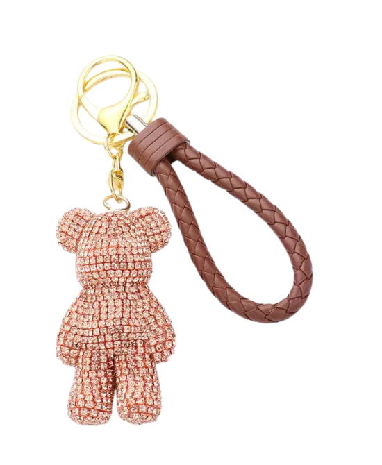 Crystal Bear Keychain/Bag Charm view 