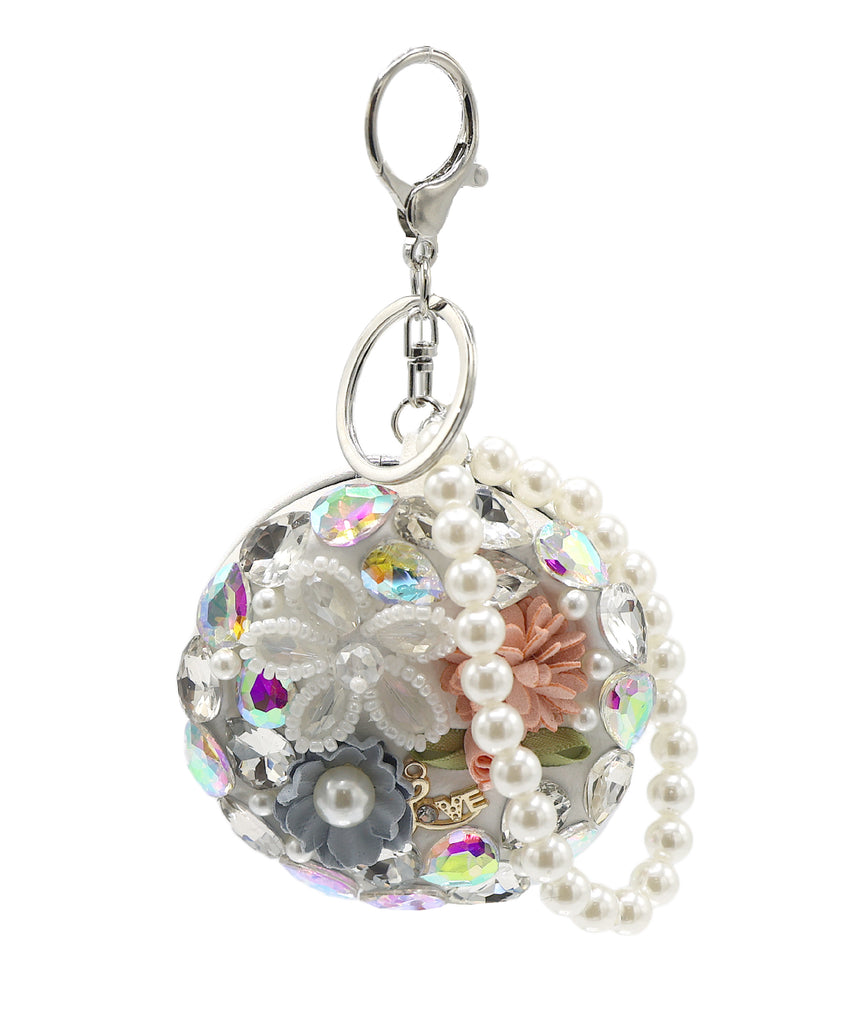 Floral Compact Mirror Keychain/Bag Charm – FOX'S - Online