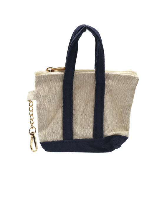 Mini Canvas Tote Keychain/Bag Charm view 