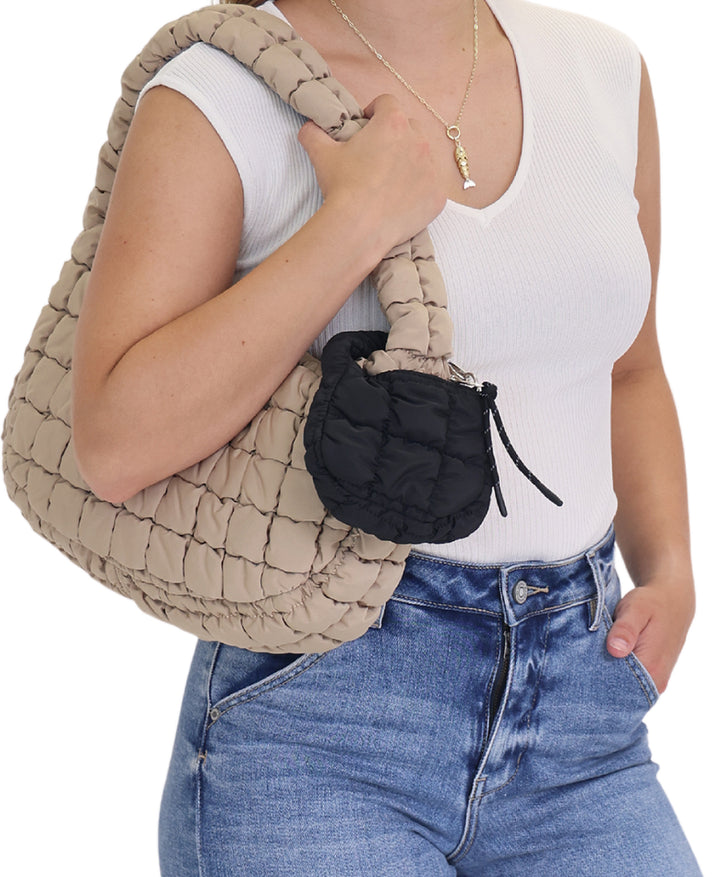 ショルダーバッグ Out Pocket Puffer Big Size Shoulder Bag Amazon.com: Herald Multi Pocket Tote Bag for Women, Large Puffy