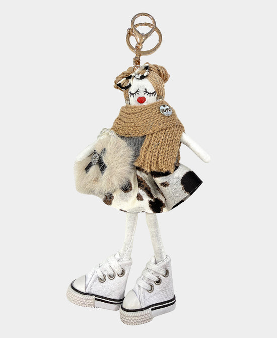 Doll w/ Sneakers Keychain/Bag Charm view 