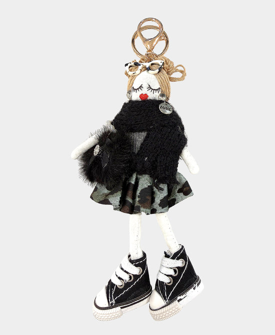Doll w/ Sneakers Keychain/Bag Charm view 