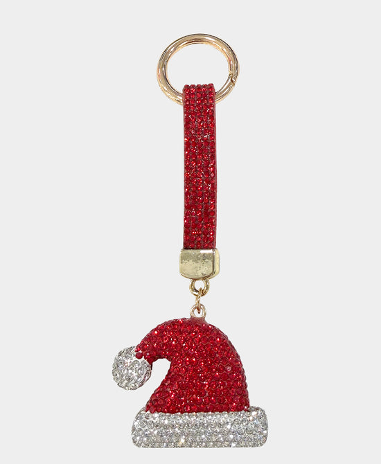 Crystal Santa Hat Keychain/Bag Charm view 