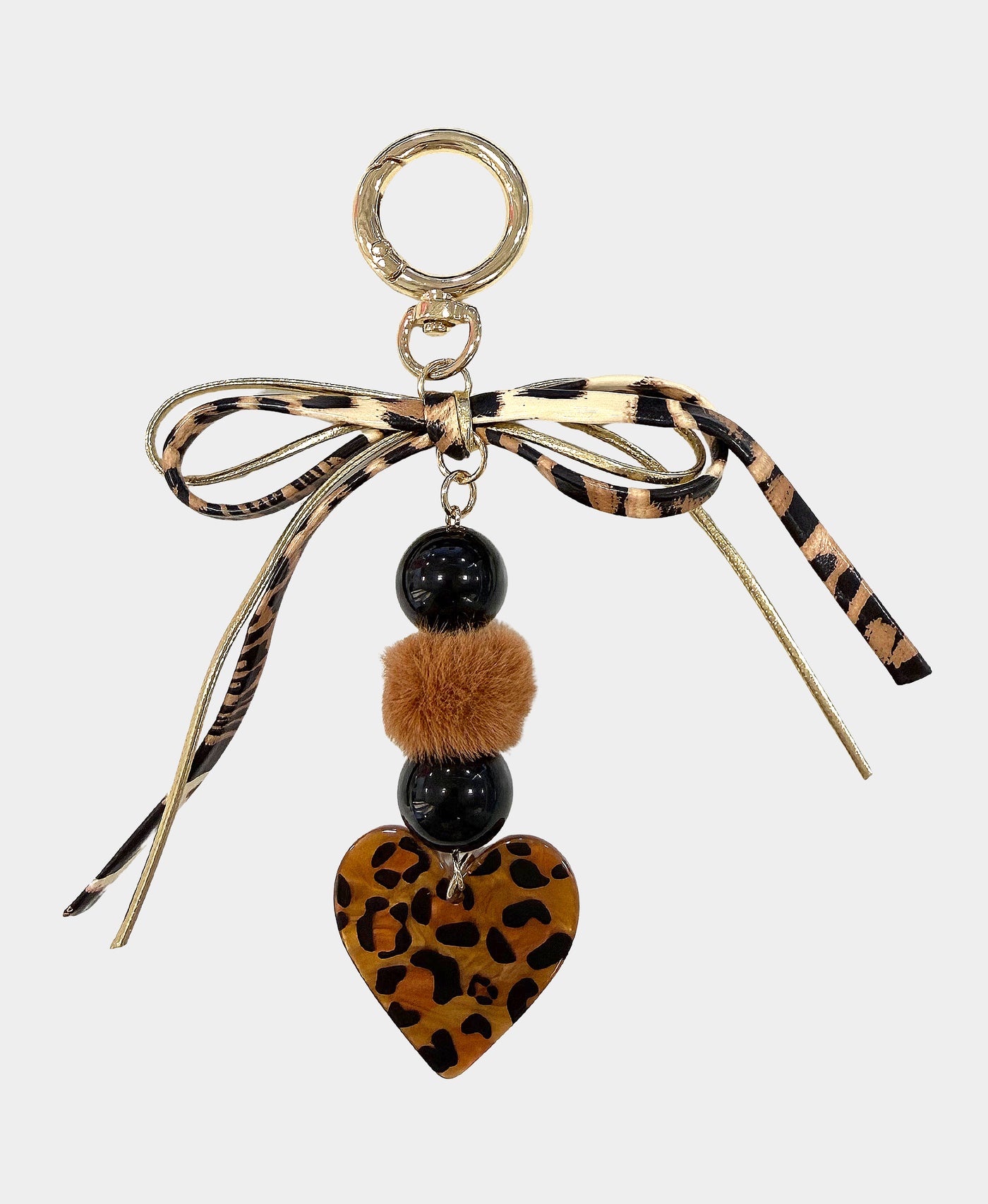 Leopard Heart Keychain/Bag Charm view 1
