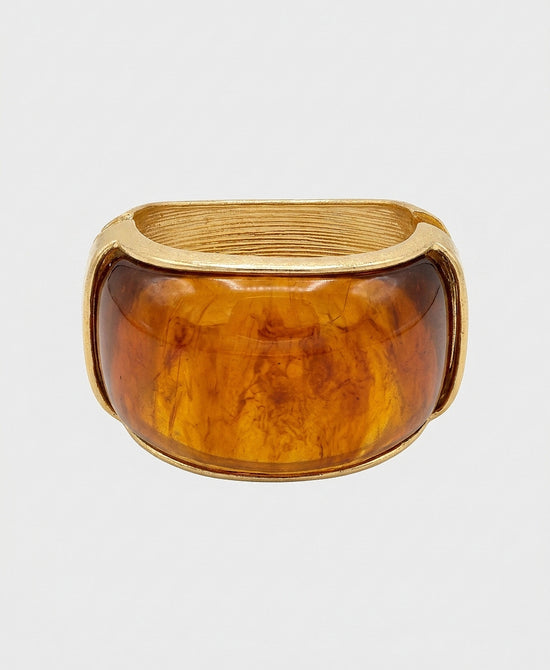 
Resin Cuff Bracelet in brown view 2