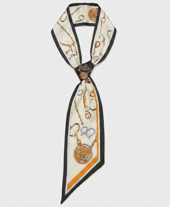 
Printed Scarf in BLACK MULTI view 1