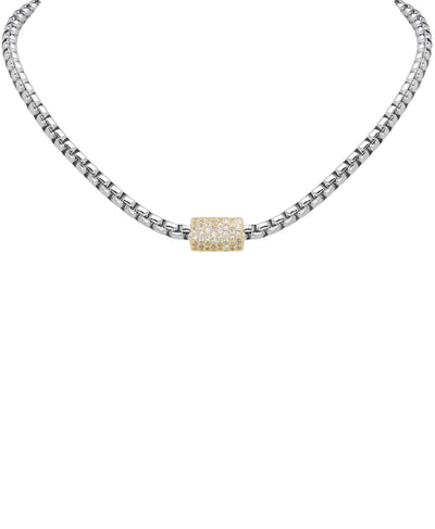 Cubic Zirconia Cylinder Stone Magnetic Necklace image 1