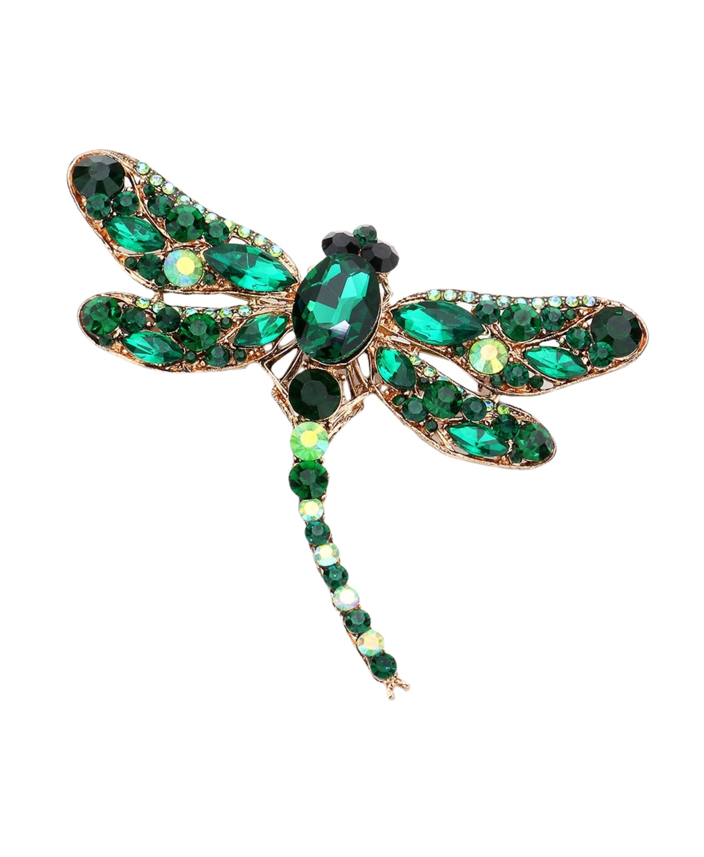 Dragonfly Crystal Brooch view 1