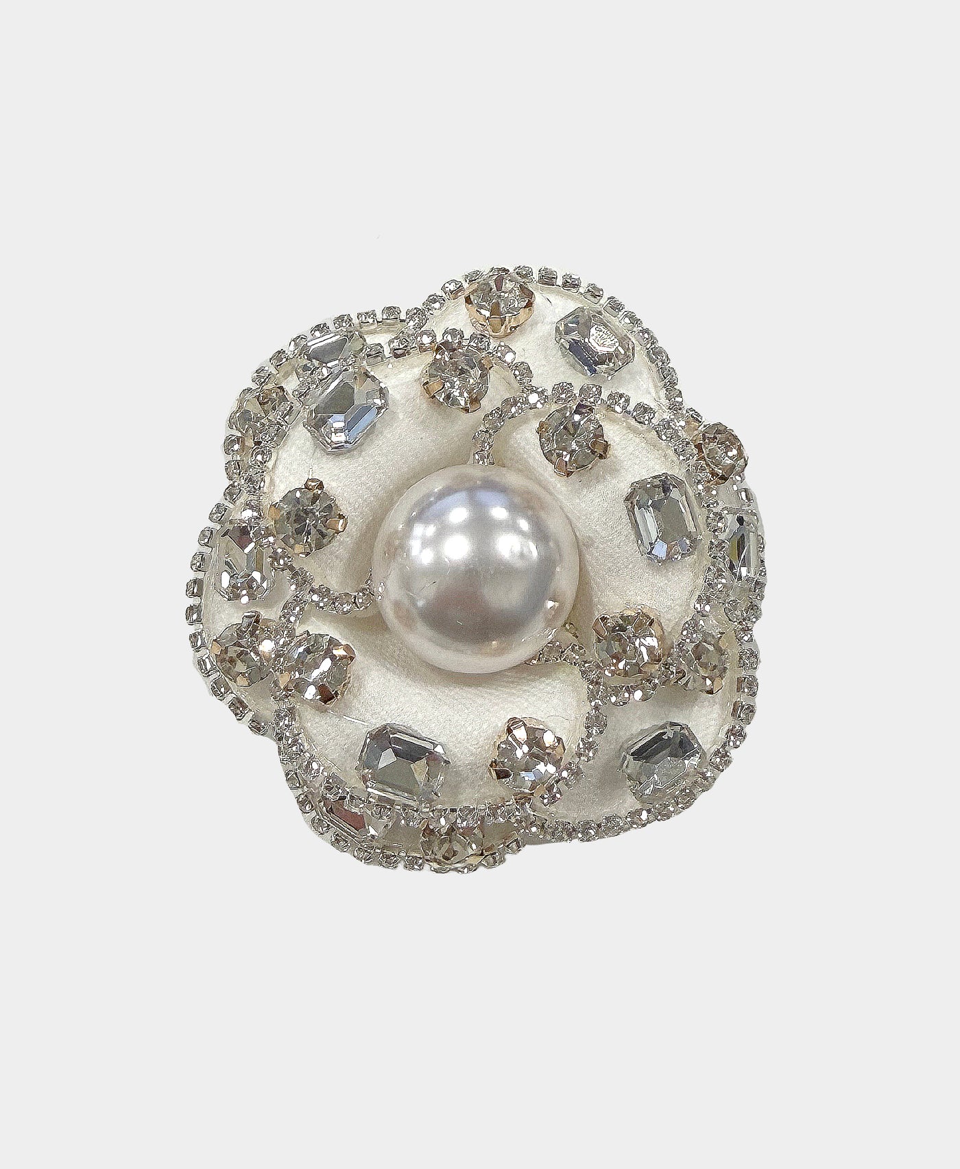 Rose Brooch/Hairclip w/ Crystals view 2