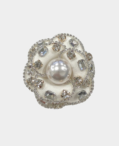 Rose Brooch/Hairclip w/ Crystals image 2