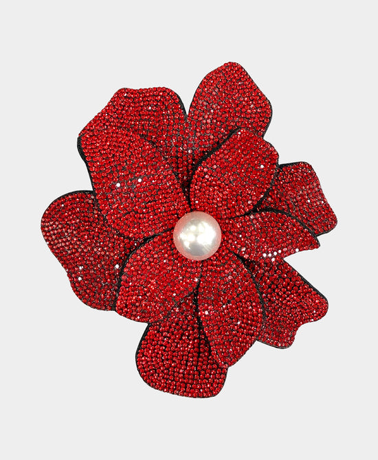 Large Flower Crystal Brooch/Hairclip view 