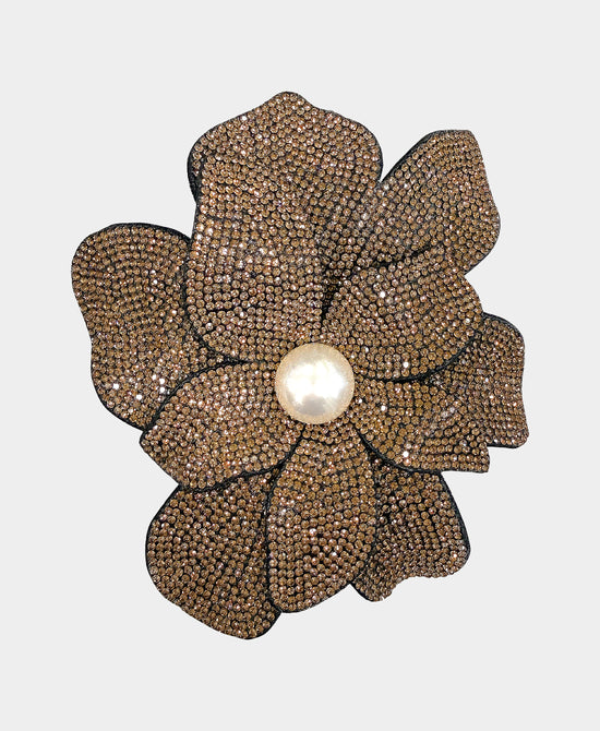 Large Flower Crystal Brooch/Hairclip view 