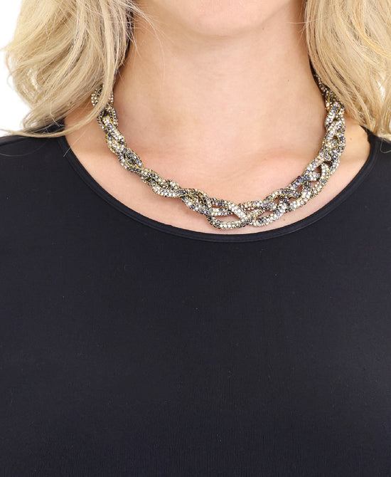 Braided Crystal Necklace view 