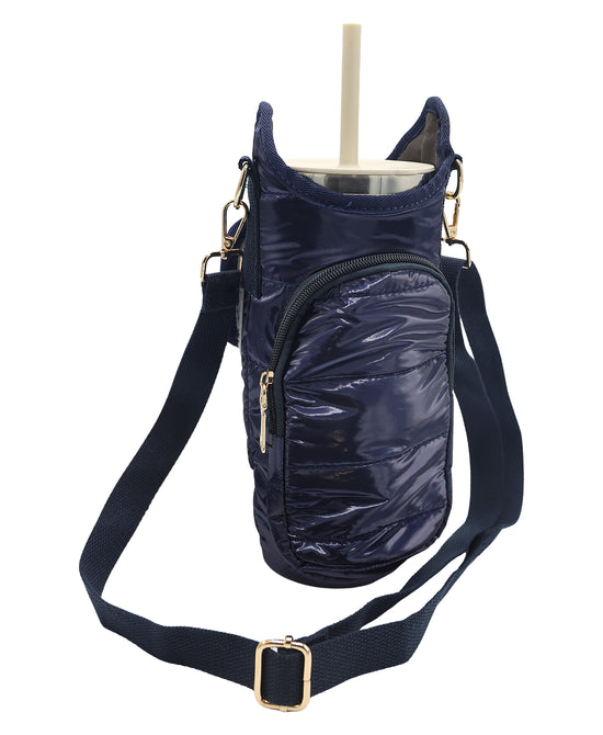 
Puffer Tumbler/Cellphone Carrier Bag in NAVY view 2