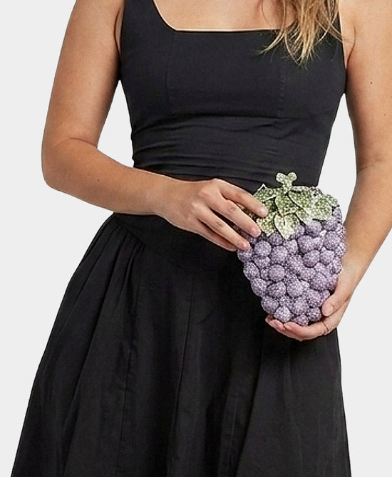
Crystal Grape Evening Bag in PURPLE view 1