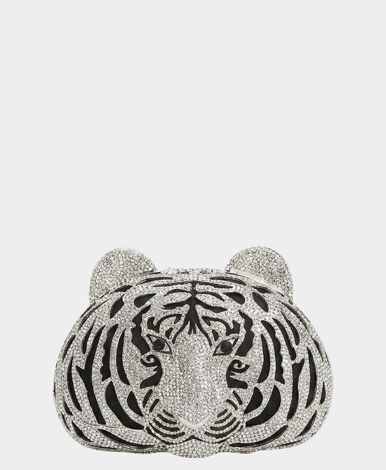 
Crystal Tiger Evening Bag in SILVER view 2