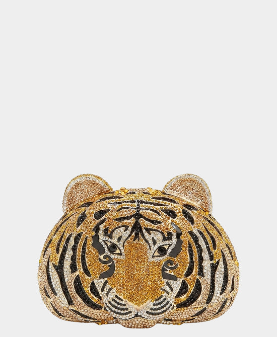 
Crystal Tiger Evening Bag in GOLD view 2