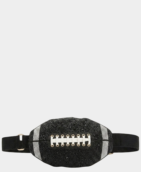 
Crystal Football Belt/Crossbody Bag in BLACK view 1