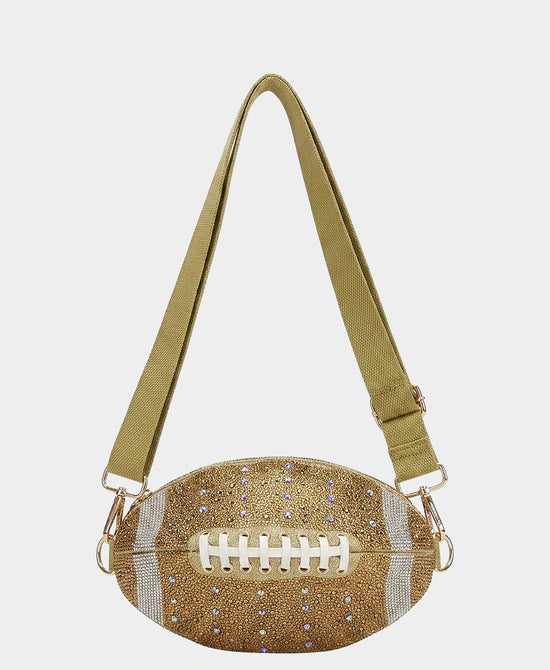 
Crystal Football Belt/Crossbody Bag in GOLD view 1