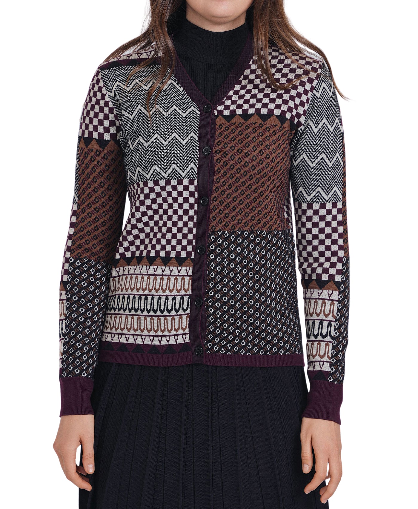 Multi Print Cardigan Sweater image 1