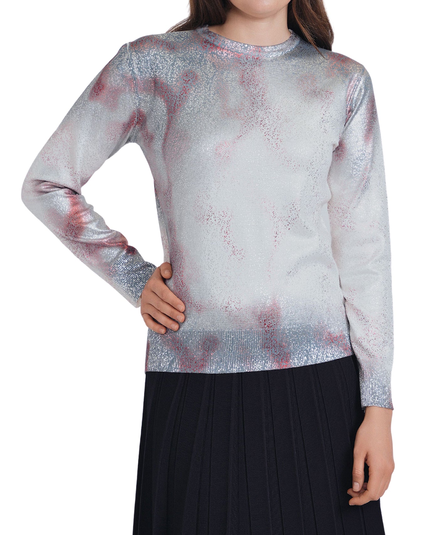 Metallic Speckled Sweater image 1