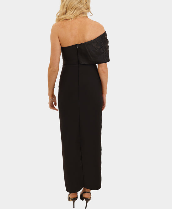 Bodycon Maxi Dress w/ Pearls & Rhinestones view 