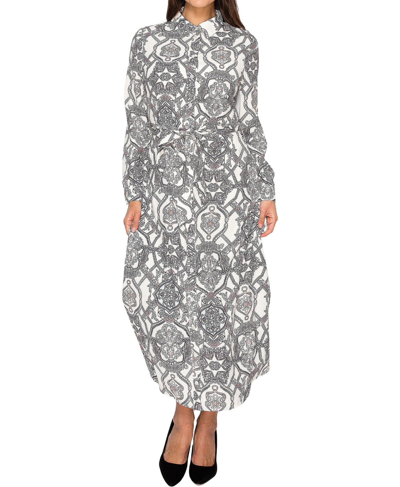 Printed Midi Dress view 1