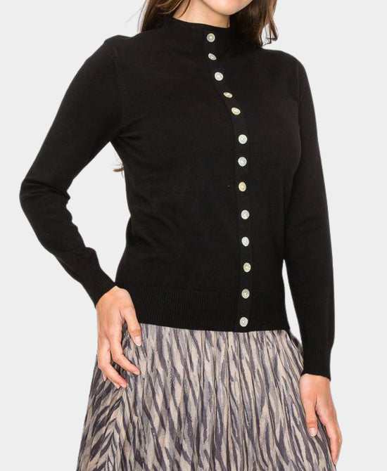 Sweater w/ Button Detail view 