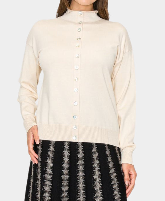 Sweater w/ Button Detail view 