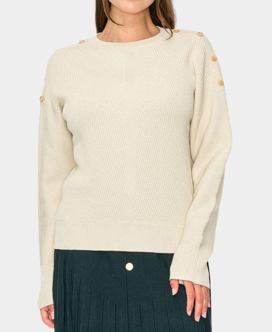 Sweater w/ Button Detail view 