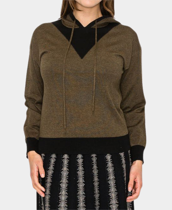 Knit Sweater w/ Hood view 