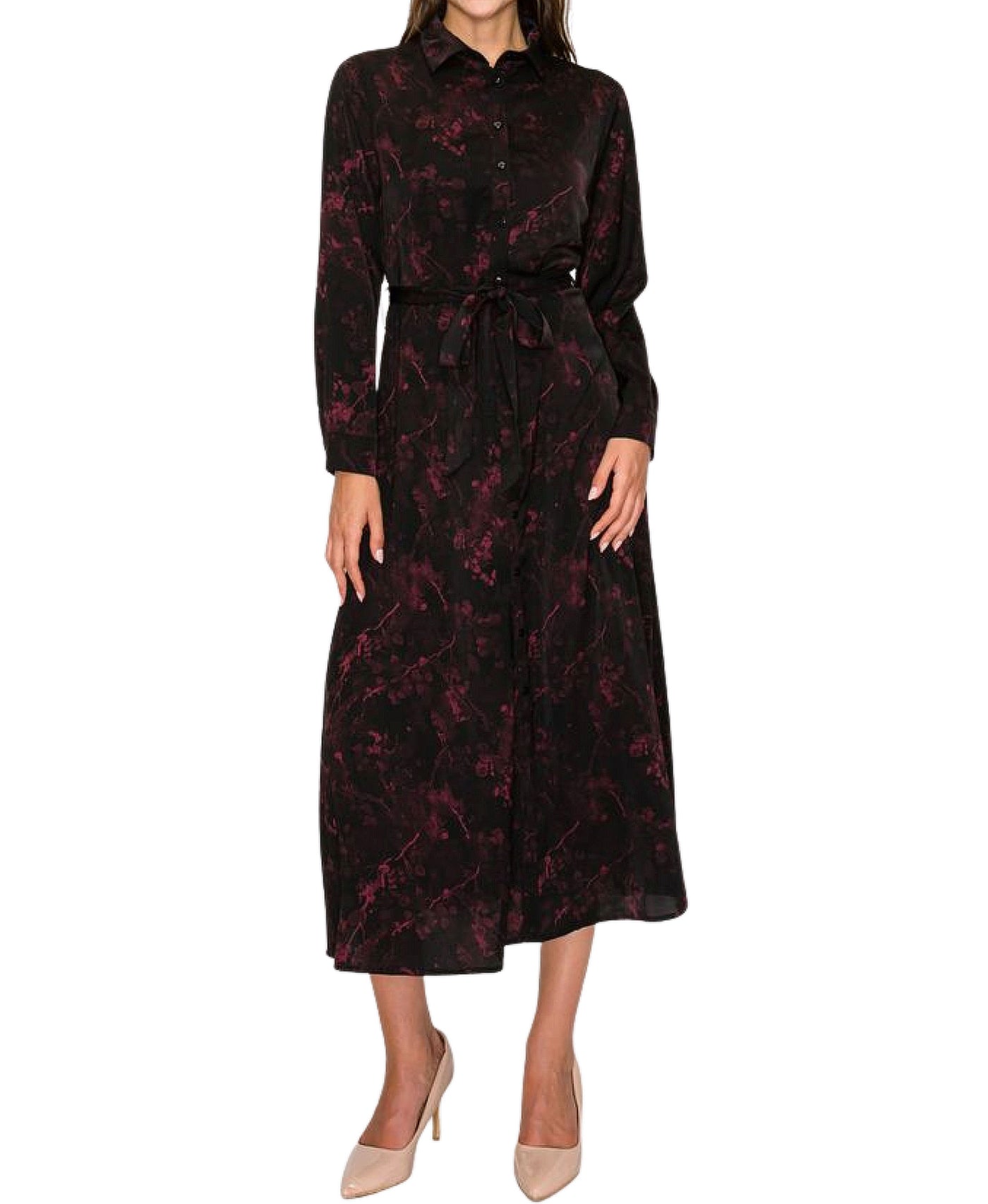 Printed Midi Dress view 1