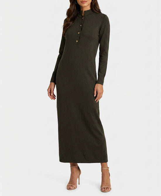 
Knit Maxi Dress in OLIVE view 1