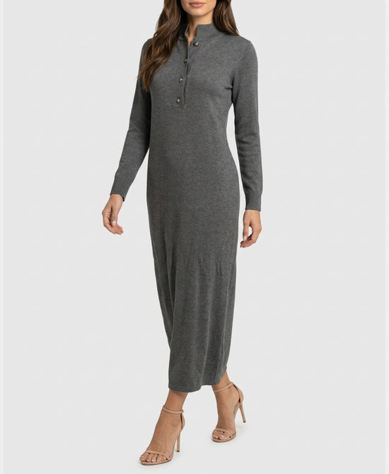 
Knit Maxi Dress in GREY view 1