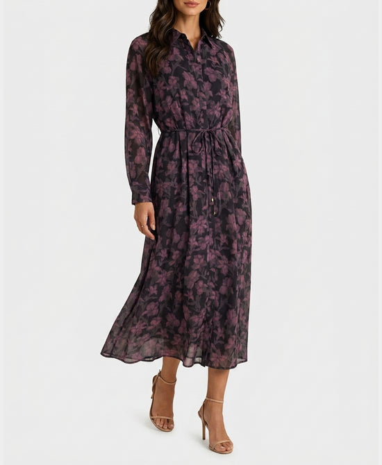 
Floral Print Maxi Dress in PURPLE MULTI view 1