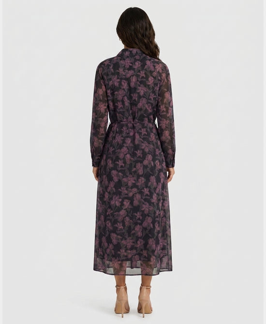 
Floral Print Maxi Dress in PURPLE MULTI view 2