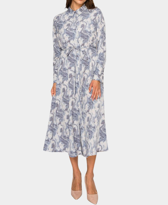 Marble Print Shirt Dress view 1