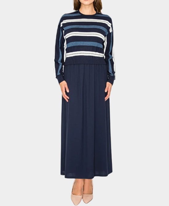 Stripe Maxi Dress view 1