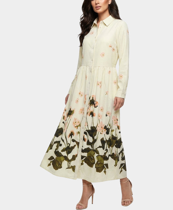 
Leaf Printed Midi Dress in MULTI view 1