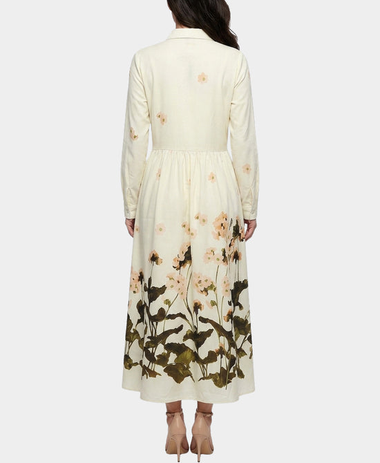 
Leaf Printed Midi Dress in MULTI view 2