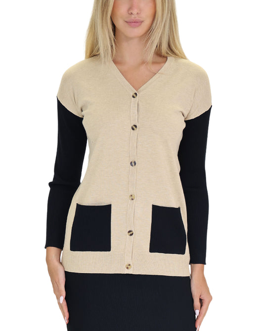 Colorblock Cardigan Sweater view 
