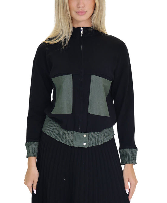 Sweater Jacket w/ Contrast Trim view 