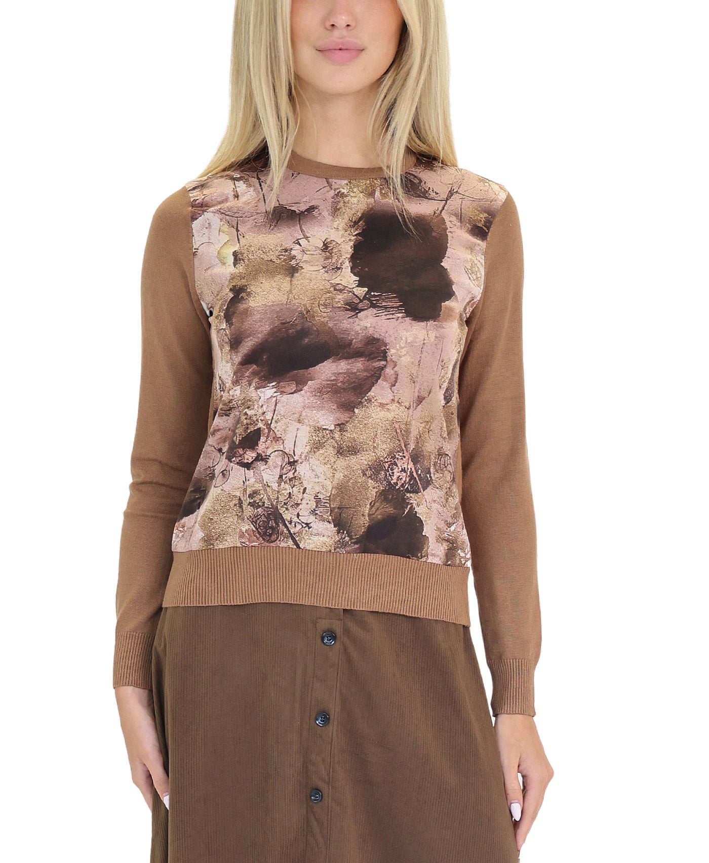 Watercolor Print Sweater view 1