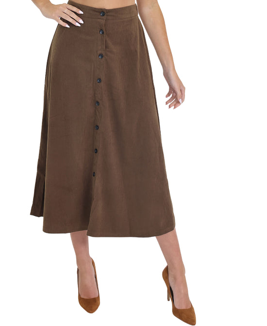 Corduroy Midi Skirt view 