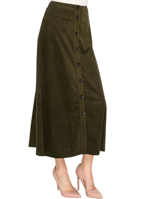 Corduroy Midi Skirt view 